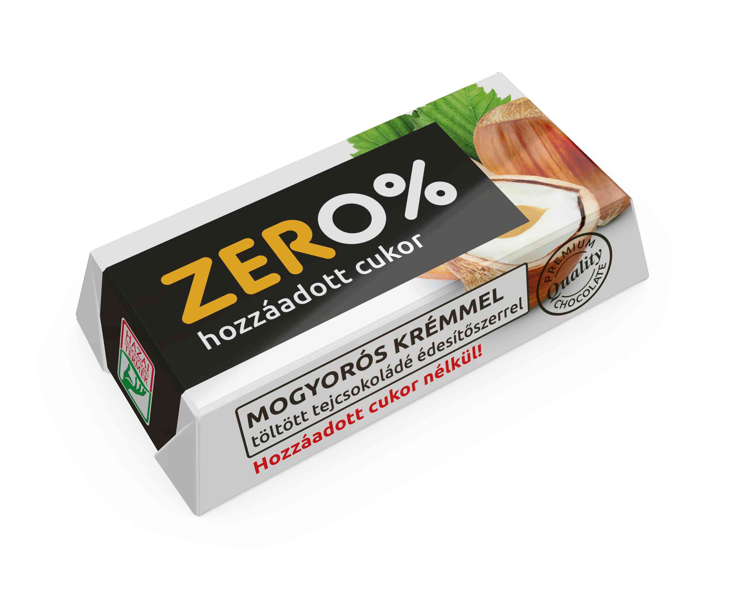 Szerencsi ZERO mogyoró ízű krémmel töltött tejcsokoládé édesítőszerrel 21g